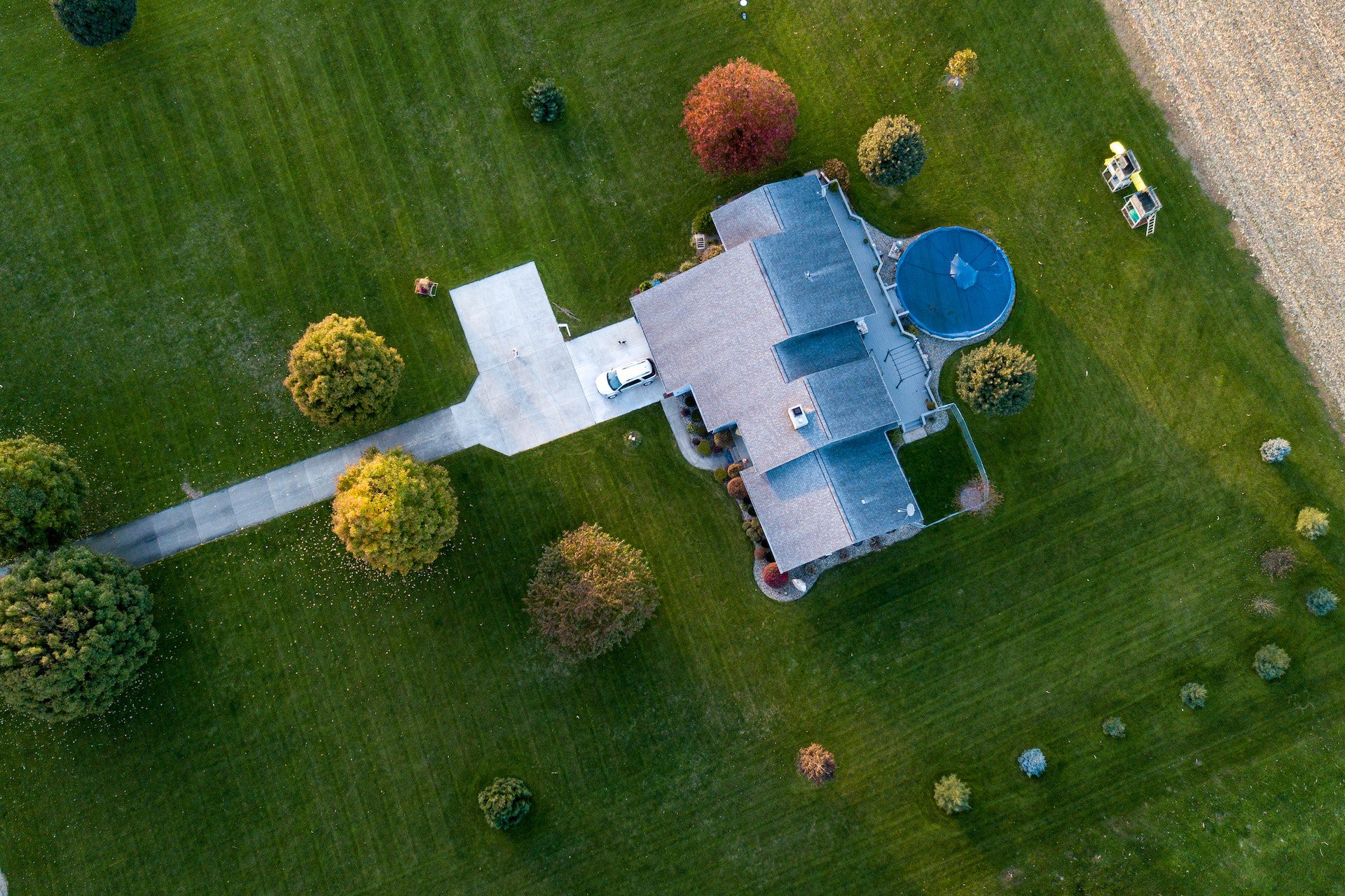 Aerial Photography of Gray House<br />
